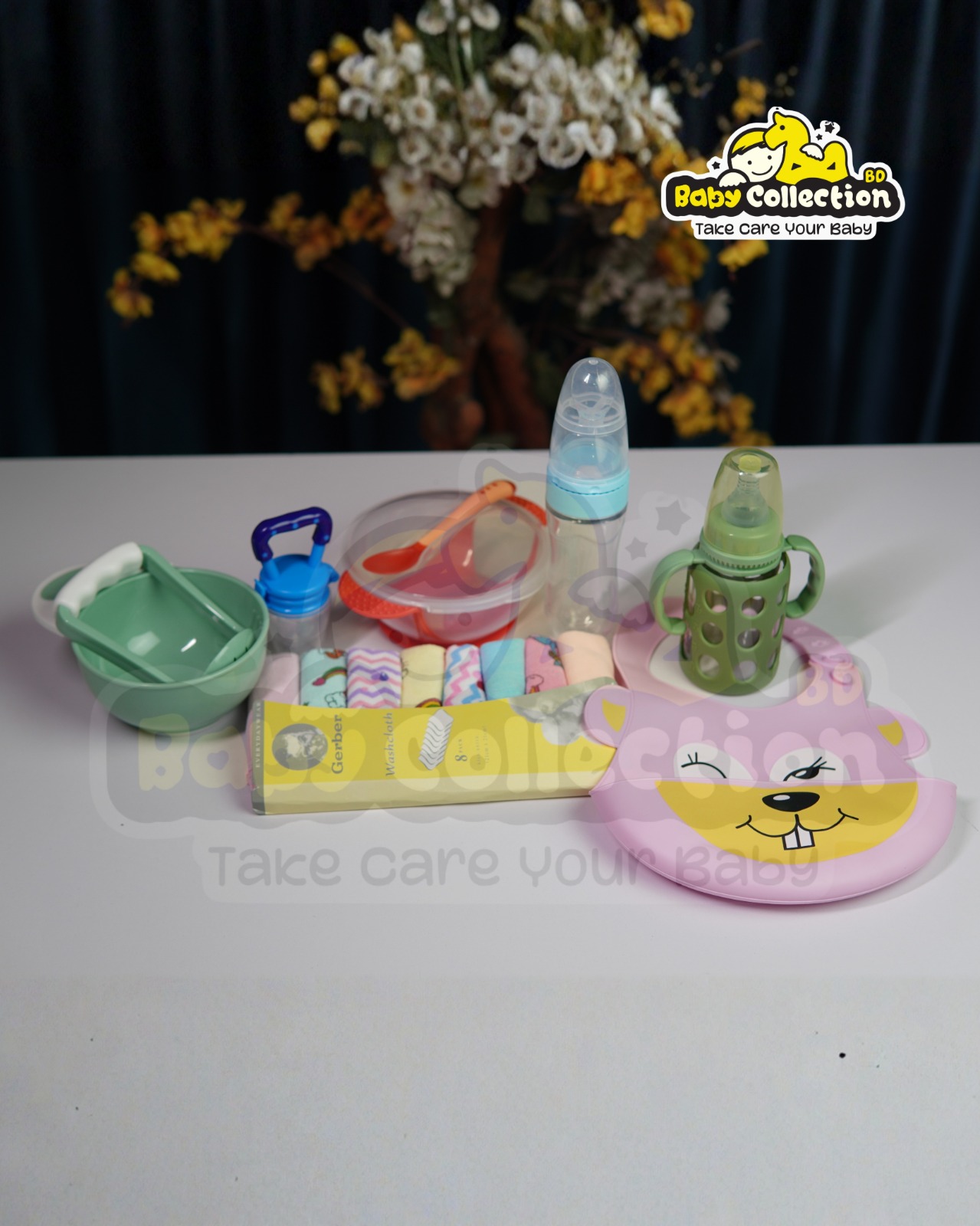 Baby Feeding Combo Set (১৬ পিস) | শিশুর নিরাপদ ও আরামদায়ক খাবার সময়ের সম্পূর্ণ সমাধান